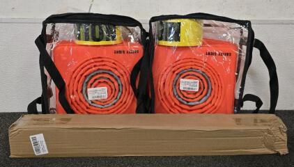 (2) 4-Piece Collapsible Traffic Cone Sets W/ Caution Tape; 2-Piece Heavy Duty Tire Alignment Kit