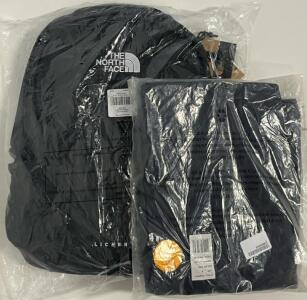 North Face Lichen Daypack Backpack W/ 16&rdquo; Laptop Sleeve & Tomm Hilfiger Men&rsquo;s Lightweight Waterproof Hooded Jacket (Small)