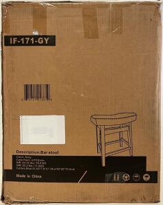 (2) Pack Grey & Black Barstools