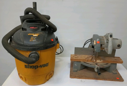 Rockwell 8 1/2" Miter Saw, 8 Gallon Pro Shop Vac