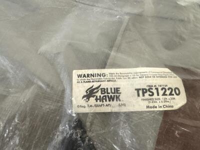 (1) 12x20 Ft Tarp With Secure Tight Bungee Zip Net