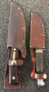 Old Timer And Kabar Knives With Pouches