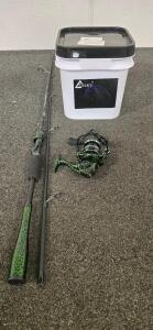 Sougayilang 7' Fishing Rod And Reel, Drasry Salt Water Fishing Cast Net Kit (Both Brand New)