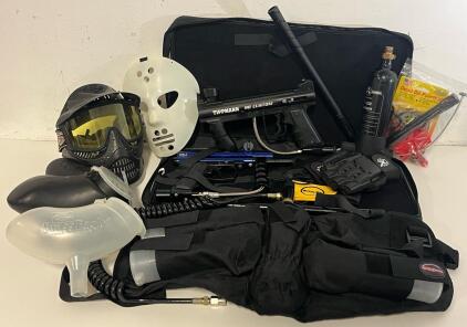 Paintball Gear &mdash; Tippman 98 Custom Paintball Gun W/ Barrel, Spyder Sonix Paintball Gun W/ Barrel, Accessory Pouch, Hoppers, Masks & More