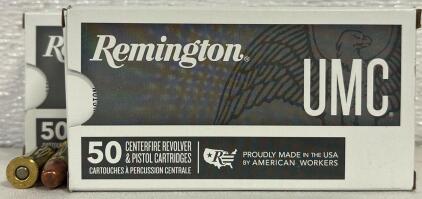 (2) Full Boxes Remington UMC .38 Special, 130 GR MC FMJ, 50 Rounds