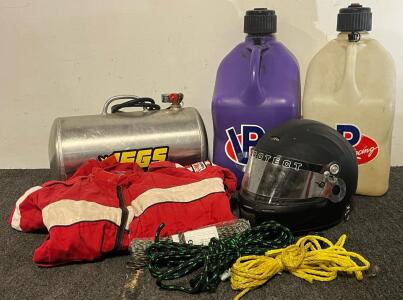 Racing Gear Including Jegs 5Gal Portable Air Tank (2) VP Racing 5.5Gal Motorsport Utility Containers, Helmet (Medium), G-Force GF505 One-Piece Racing Suit