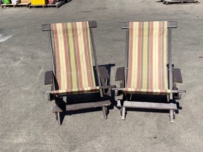 Pair Of Old World Deck Chairs