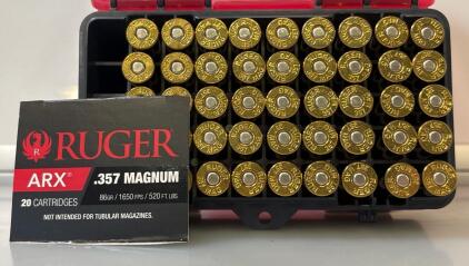 Ruger ARX .357 Magnum Ammunition, 86gr, 1650fps, 520ft-lbs, 40 Rounds