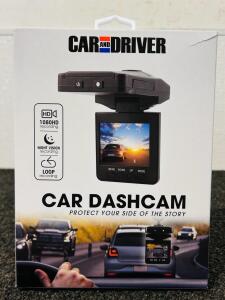 Car and Driver Dashcam, 1080p Video, 90&deg; FOV, 2.4" Screen, Motion Detection