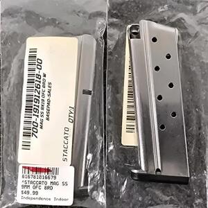 (2) Staccato Mag SS 9x19 OFC 8rd W Magazines