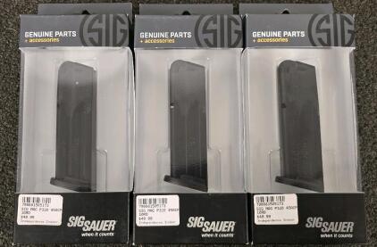 (3) Sig Sauer P320 Magazines, .45ACP, 10rd