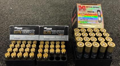 9MM Luger Ammunition And 410 Triple Defense Ammunition