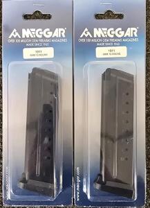 (2) 9mm 1911 Magazines, 10rd, By Mec-Gar