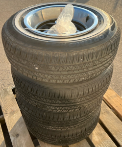 Set Of 1969 Ford Mustang Wheels W/ Hanook Optimo HT24 Tires