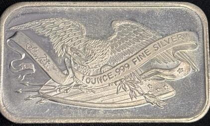 SilverTowne Retro 1oz Eagle .999 Fine Silver Bar