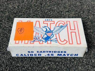 (50) Rnds. 45 ACP Mil Match 230 Gr. (1971)