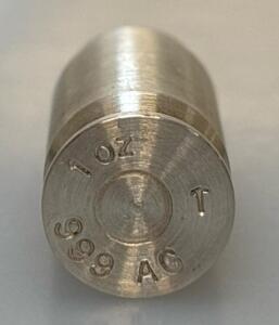 Silver Bullet 1oz .999 Fine Silver 45cal. AG