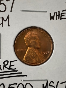 1957 Rare Red GEM Wheat Penny