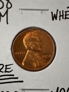 1958 Rare Red GEM Wheat Penny