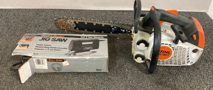 Black And Deck JigSaw And Stihl MS 1921 ChainSaw