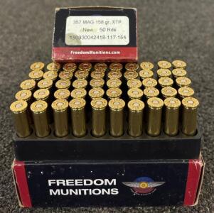 357 Mag 158Gr 50Rds Ammunition Cartridges (2 Boxes)