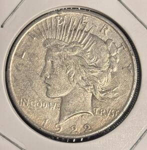 1922 Liberty Peace Silver Dollar Coin