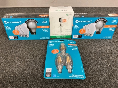 Arlo Indoor/Outdoor Camera Mount And Assortment Of Lights