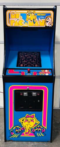 Midway Ms. Pac-Man Arcade Cabinet, 1982, Upright Model, Multiple Games
