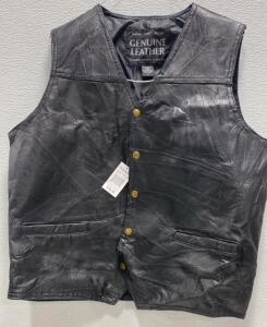 New Genuine Leather Vest ( Large )