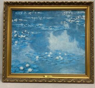 Framed Art / Water Lilies / Claude Monet / 30x27