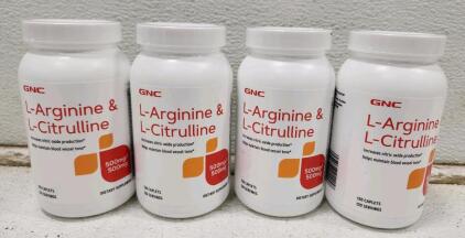 (4) GNC L-Arginine & L-Citrulline Dietary Supplement Caplets