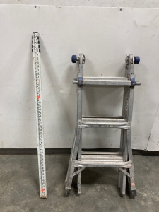 Foldable Ladder And Leveling Staff