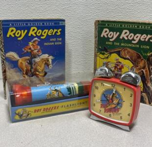Roy Roger&rsquo;s Unopened Flashlight / Clock / Books