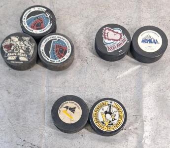 (7) Hocky Pucks, (2) Pittsburgh Penguins, (2) Colorado Avalanche & (3) Idaho Steelheads