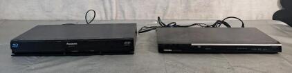 (1) Panasonic Blue-ray Disk Player & (1) Toshiba DVD Player