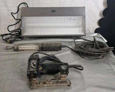 (1) Electric Staple Gun, (1) Corded Worklight & (1) Under Cabinet Light