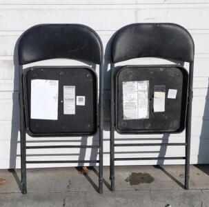(2) (Black) Metal Folding Chairs