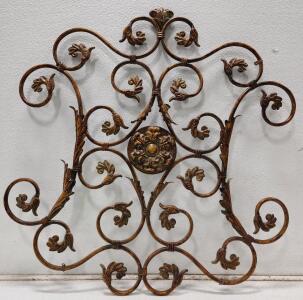 (1) 36" x 36" Vintage Wrought Iron Garden Gate Panel