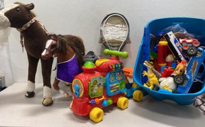 Giddy Up - Toy Horses / Bin of Toys
