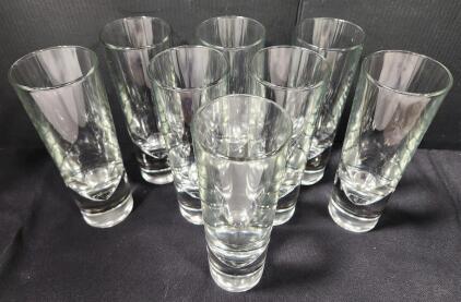 (1) Carlos Moretti 1980s Italian Weighted Highball Glasses Set Of 8