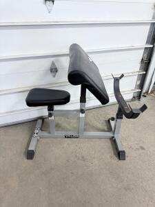Valor Fitness CB-6 Preacher Curl Bench, Black and Silver