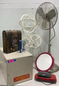 Metal Fan ( Works ) / New Hair Trimmer / Metal Storage Cabinet and More