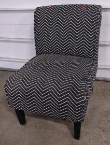 Chevron Pattern Accent Chair - Golden Chair, Inc., Black and White