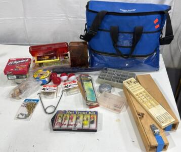 Fiskars Fishing Tackle Bag & Assortment Or Fishing Gear/Lures
