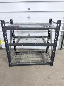 Kobalt Heavy-Duty Gray Steel Storage Shelving Unit, 3 Adjustable Shelves