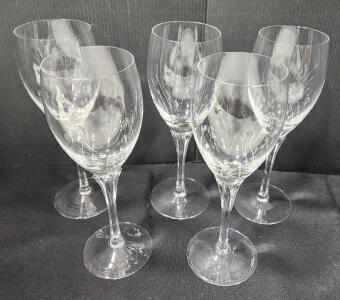 (5) Gorham Crystal Jolie Pattern Wine Glass
