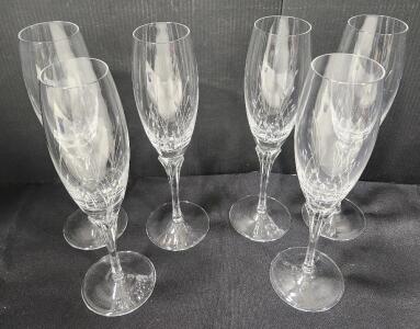 (6) Gorham Crystal Jolie Pattern Champagne Glass