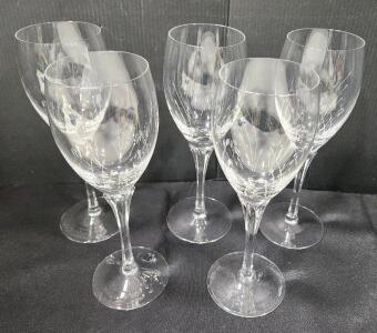 (5) Gorham Crystal Jolie Pattern Wine Glass