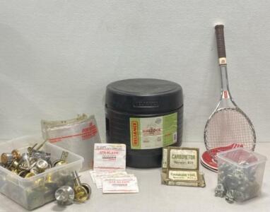 Unused High Performance Faceshield Windows / Welders Plastic Cover Lenses / Wilson T3000 Tennis Racket/ Portable Toilet and More