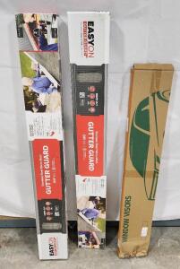 (2) EasyOn Stainless Steel Micro-Mesh Gutter Guards (1) 2009-2013 Toyota Corolla Sedan Window Visors